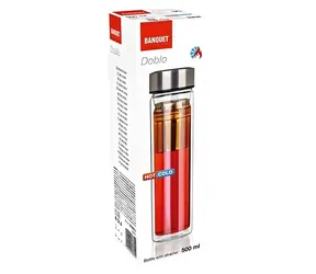 Banquet Doblo 500 ml / Teeflasche / doppelwandig / mit Sieb