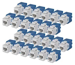 StarTech Keystone-Buchse CAT6 weiß / Keystone-Buchse / RJ-45 / 180° / Werkzeuglos / PoE / 24 Stück