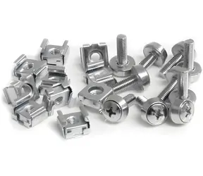 StarTech M5 Käfigmuttern und Schrauben silber / Käfigmuttern und Schrauben / 50 Stück / für 19"-Rack