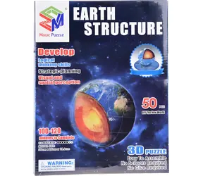 JOKOMISIADA 3D-Puzzle Planet Erde - Struktur / 50 Teile / ohne Klebstoff