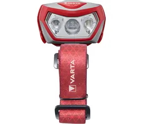 Varta Outdoor Sports H20 Pro grau, rot / Stirnlampe / LED / 200 lm / IPX4 / 3x AAA / Reichweite 50 m