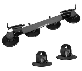 Rockbros XP1002 schwarz / Dachfahrradträger / Saugnapfbefestigung / Für 2 Fahrräder