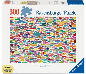 Ravensburger Puzzle 387 Hunde & 1 Katze XXL / 300 Teile / Größe 49x36 cm