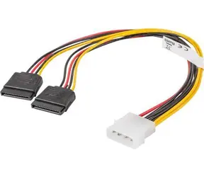 Lanberg CA-HDSA-11CU-0030 / Stromkabel / Molex 4-Pin - 2x SATA 15-Pin / 0,3 m