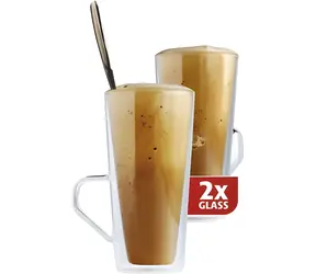 Maxxo Frappé / Thermoglas / Doppeltes Borosilikatglas / 320 ml / 2 Stk