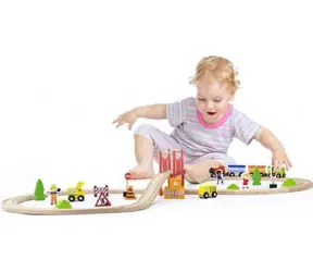 VIGA Holzeisenbahn-Eisenbahn-Figur Acht / 39 Teile