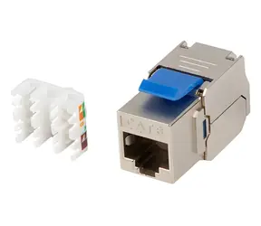 Lanberg Keystone-Modul RJ45-LSA CAT.6 FTP blau / Keystone-Modul / Geschirmt / PoE