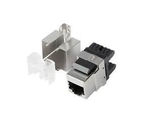 Lanberg Keystone-Modul RJ45-LSA CAT.5E FTP schwarz 180° / Keystone-Modul / LSA / 568A/B