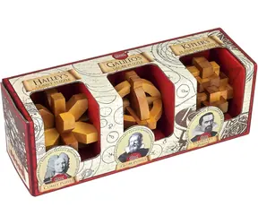 Professor PUZZLE Große Denker Puzzle: Berühmte Männer 3-in-1 / Holz / 3-teiliges Set