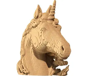 3D-Puzzle Einhorn aus Karton / 65 Teile / Karton / ohne Klebstoff / Modellgröße ca. 18 x 19 x 9 cm