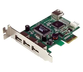 StarTech PCIe USB 2.0 4- Port -Karte / USB-Controller / 4X USB-A / Via/ VLI VT6212 / Low Profile