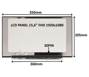 15,6" SIL LCD-Panel FHD IPS matt / Ersatzteil / 30-PIN / ohne Griffe / LED