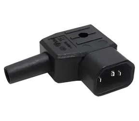 Bachmann 915.172 / Stecker IEC320 C14 Stecker / gebogen / 250 V / 10 A / schwarz