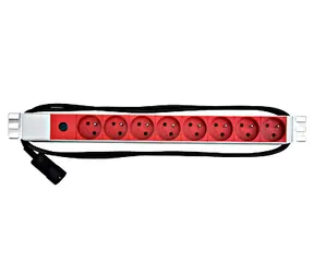 Schrack IU070131 / Power Panel / 19" / 1HE / 8x ČSN Buchse / IEC C14 / Kabel 2 m