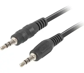 Lanberg CA-MJMJ-10CC-0012-BK schwarz / Audiokabel / 3,5-mm-Klinkenstecker (M) - 3,5-mm-Klinkenstecker (M) / 1,2 m