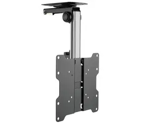Techly ICA-CPLB-222 schwarz-silberne Deckenhalterung für Fernseher / 17" - 37" / VESA / max. 20 kg / neigbar, drehbar