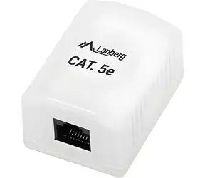 Lanberg OU5-0001-W weiß / Buchse / CAT.5E / RJ45 / Aufputzmontage