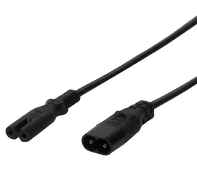 LogiLink C8-C7 schwarz / Verlängerungskabel / 2 m / 0,75 mm / max. 2,5 A