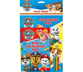 NICKELODEON Malbuch Paw Patrol 2in1 / Malbuch / 4 Buntstifte