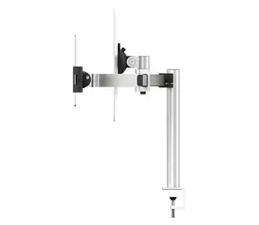 Durable PRO-Halterung mit Klemme, silberfarben / Monitor- und Tablet-Halterung / VESA 75-100 mm / 21-34 Zoll bis 8 kg / Tablet 7-13 Zoll