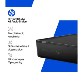 HP Poly Studio A2 Audiobrücke schwarz / Audiobrücke / CAT6A-Kabel / Mikrofonverlängerungskabel / Ethernet RJ45