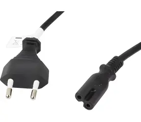 Lanberg CA-C7CA-11CC-0018-BK schwarz / Netzkabel / CEE7/16 - C7 / 1,8 m