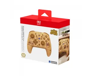 HORI Horipad Turbo Holzbraun / Kabelloser Controller für Nintendo Switch 2 / TMR-Joysticks / Bluetooth 5.0 / Turbo