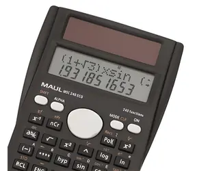 Maul MSC 240 ECO schwarz / Taschenrechner / Tischrechner / wissenschaftlich / 10+2 Stellen / solar- und batteriebetrieben