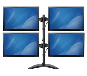 StarTech 4-Monitor-Halterung Schwarz / 4-Monitor-Halterung / 13-27 Zoll / Tragkraft 8 kg / 360°-Drehung / Stahl und Aluminium