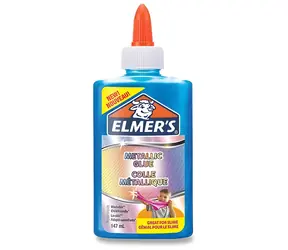 ELMER'S Metallic-Kleber blau / 147 ml / zum Herstellen von Schleim und zum Kleben