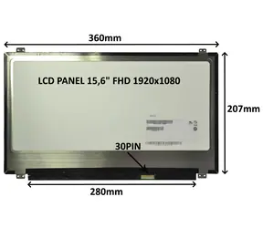 15,6" SIL LCD-Panel FHD matt / Ersatzteil / 1920 x 1080 / 30 Pins / Griffe oben und unten / LED