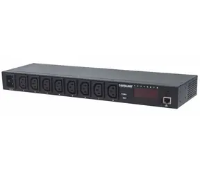 Intellinet 19" PDU mit Überwachung, schwarz / PDU / 1 HE / 8x C13 / 20 A / RJ-45-Überwachung
