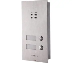 Wantec Monolith C a/b / Türsprechanlage / 2 Tasten / Edelstahl / analoge Leitung