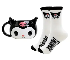 BLUESKY Kuromi 3D-Tasse mit Socken / Sanrio-Lizenz