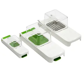Alligator-Häcksler-Set, 3-teilig / Hobel / 3×3 mm / 6×6 mm / 12×12 mm