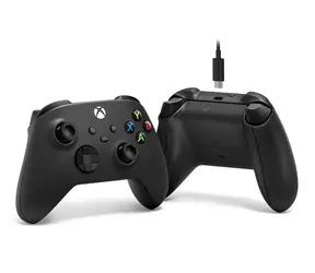 Microsoft Xbox Series X/S (schwarz) / Gamepad / Bluetooth / USB / USB-C-Kabel / Kompatibel mit PC, Xbox Series X/S und Xbox One