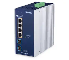Planet IGS-1000-4UP2X / Industrie-Switch / Unmanaged / 4X 2,5G PoE++ RJ-45 / 2x SFP / IP30