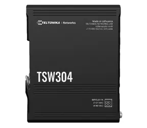 Teltonika TSW304 / Industrie-Switch / 4X LAN 10/100/1000 / DIN-Schiene / PoE passiv / IP30