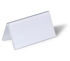 Durable , transparente Tischnamensschilder / 52 x 100 mm / PVC / 25 Stück