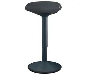 Leitz Ergo Balancehocker, dunkelgrau / Höhenverstellbar 57-82 cm / Belastbarkeit 110 kg / Rutschfester Standfuß
