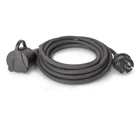 Entac Verlängerungskabel 5 m schwarz / Verlängerungskabel / IP44 / 230 V / 3680 W