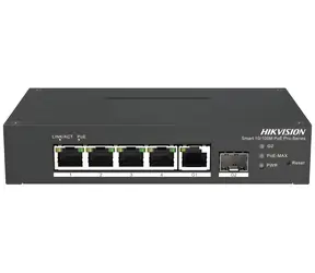 HIKVISION DS-3T1306P-SI/HS / Switch / SMART / 4X 100 Mbps PoE / 1x Gb RJ45 / 1x Gb SFP / 60 W