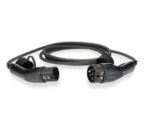 Nedis Ladekabel für Elektroautos, schwarz / Ladekabel / Typ 2 / 16 A / 11000 W / 3-phasig / 5 m