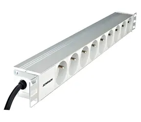 Schrack IU070110 / Powerpanel / 19" / 1HE / 9x ČSN-Buchse / Kabel 2 m