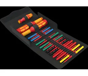 Wera Kraftform Kompakt VDE Safe-Torque Speed / Drehmomentschraubendreher-Set / VDE / 23-teilig / Textilbox