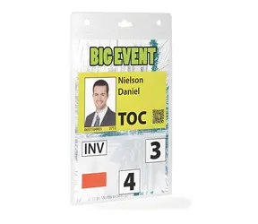Durable , transparentes Namensschild im Format A6 mit EURO-Ausschnitt / Hochformat / PP / 20 Stück