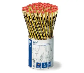 Staedtler Noris Ti / Graphitstift mit Radiergummi / HB / sechseckig / 72 Stück