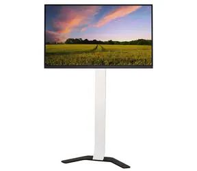 Techly ICA-TR47 weiß / TV-Bodenständer / 32-70" / VESA 400x400 mm / Tragkraft 40 kg / klappbar / Rollen