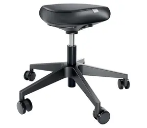 Leitz Ergo schwarz / Ergonomischer Hocker / 360°-Rollen / Tragkraft 110 kg / höhenverstellbar 47-60 cm