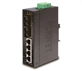 Planet ISW-621 / Industrieschalter / 4X 10/100 RJ-45 / 2x 100FX MM SC / DIN / -10 bis 60°C